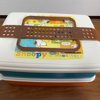 【未使用】スヌーピー　大きめピクニックケース（お弁当箱）