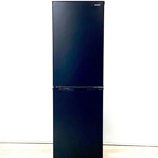 【極美品】アイリスオーヤマ 冷蔵庫 162L 冷凍室62L スリム ブラック 高年式　2020年製　IRSE-16A-B