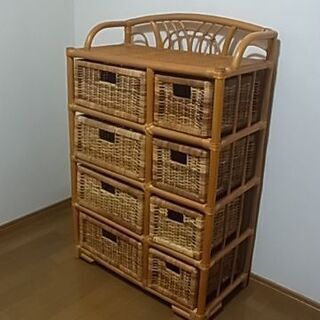 籐製の収納家具