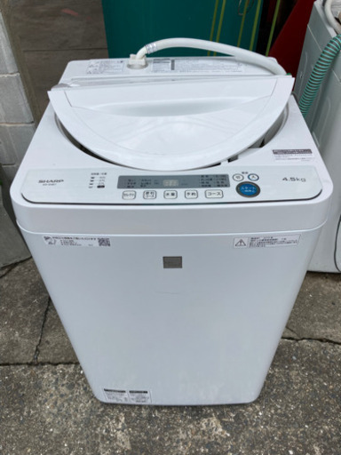 【7/12確約済み】【掃除済みだよ✨排水ホースだけ買ってください‍♀️】SHARP 洗濯機 ES-G4E7 4.5kg