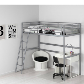 IKEA スヴェルタ　ロフトベッドホワイト IKEA スヴェルタ ロフトベッド白