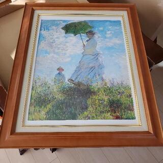 複製絵画『散歩、日傘をさす女』(660×540)
