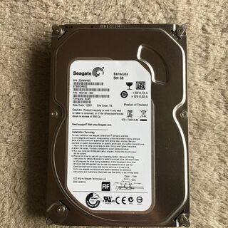 HDD sesgate 500GB　フォーマット済み中古