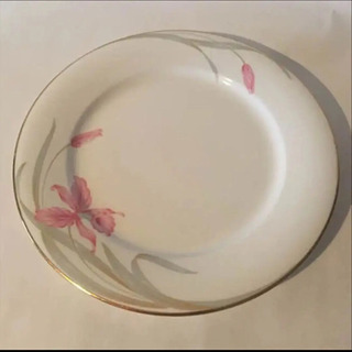 【ネット決済】花柄 金線 プレート 27cm ミート皿