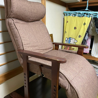リクライニング椅子 茶色