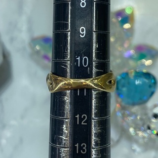 中古品】K18 デザインリング 11号 [139]