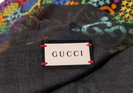 未使用本物新品 GUCCI GGサイケデリック シルク ストール スカーフ