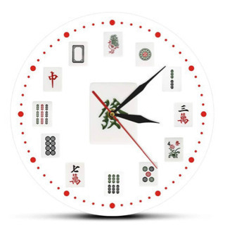 【未使用】麻雀デザイン掛け時計置き時計