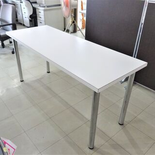 USED　丸脚会議テーブル　（白）　W1580