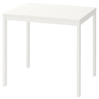 【ネット決済】おしゃれ　IKEAテーブル 白　伸長式