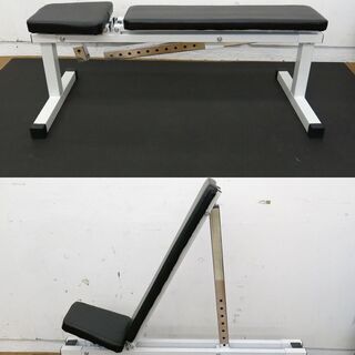 引取限定◇トレーニングベンチ+バーベル+ダンベルセット◇プレート計 