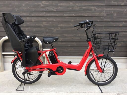 関西限定　パナソニック　ギュットアニーズ　2020年　三人乗り　子供乗せ　16AH　赤　パスバビー　ビッケ　神戸市　電動自転車