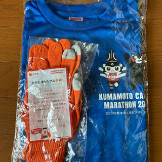熊本城マラソン　Tシャツ　手袋