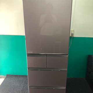 3PS☆MITSUBISHI☆MR-B46A-P形☆冷凍冷蔵庫☆5ドア☆2017年製 