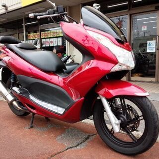 NO.3874　ＰＣＸ１２５（ＪＦ２８）　ＦＩ車　モリワキマフラー　警報アラーム　アルミステップ　バックレスト　メッキカバー　メタリックレッド　☆彡 NO.3874 PCX125（JF28） FI車 モリワキマフラー 警報