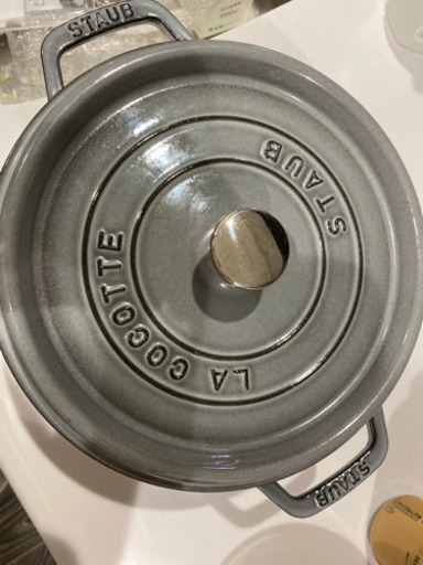 ストウブ　グレー　24 staub ストウブ 24センチ グレー 鍋 鉄鍋