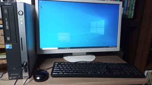富士通　D750/AX 　Win10Pro64入　モニタ23インチ、キーボード、マウス付