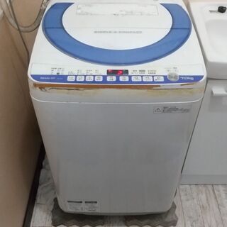 中古洗濯機容量７ｋｇ ES-T707＆厚手洗濯カバー　まだまだ使えます