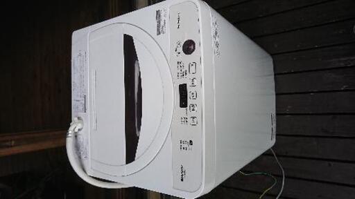 ［配達無料］［即日配達も可能？］全自動洗濯機 5.5kg SHARP ES-GA5B-W 動作品 2018年製