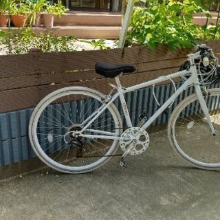 【ネット決済・配送可】27インチ自転車ホワイト