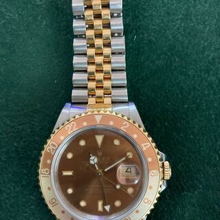 ロレックス GMT マスター2　茶/金ベゼル　5連ジュビリーブレス　希少ビンテージ品