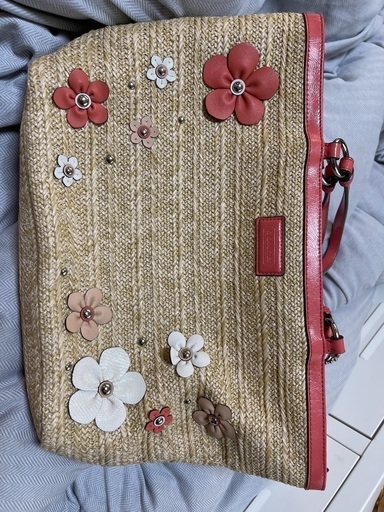お取引中、ほぼ新品!!可愛いCOACHの夏バック!!