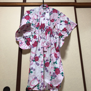 【ネット決済】女児　110cm浴衣、飾り帯セット
