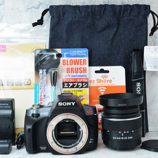 初心者向け●Wi-Fi転送●純正レンズキット●ソニー α330 1ヶ月動作保証あり！