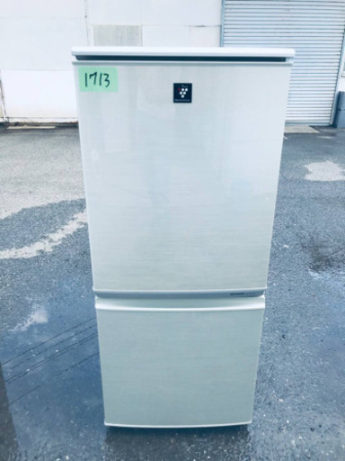 ①1713番 シャープ✨ノンフロン冷凍冷蔵庫✨SJ-PD14T-N‼️