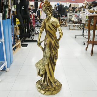 インテリア雑貨/小物 女性像 オブジェ ガラステーブル 直径28.5×高87cm 