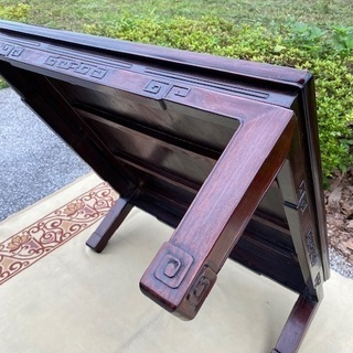 ◎お値下げしました‼️☆早いもの勝ち‼️ 逸品 貴重 座卓 紫檀 黒檀 机 座卓 座敷机 正方卓 ローテーブル 机 和家具 抽斗