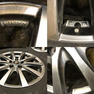 【GOODYEAR ICENAVI 6 195/65R15】スタッドレス【MANARAY 社外 15インチ 6J5HPCD100+45】プリウス ウィッシュ等　(TF558) クレジットカード QR決済可能