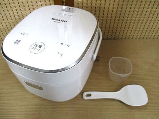 美品 シャープ 3合炊き 炊飯器 ジャー KS-CF05C 2020年製 ホワイト