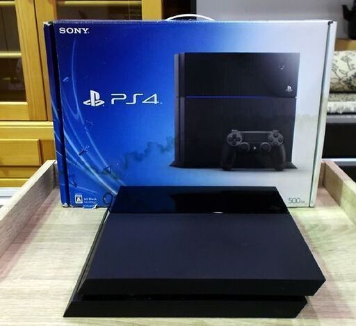 PS4 本体 CUH-1000A B01 500GB JET BLACK 黒 付属品なし 動作OK 外箱付き PlayStation4 プレステ プレイステーション 札幌市東区 新道東店