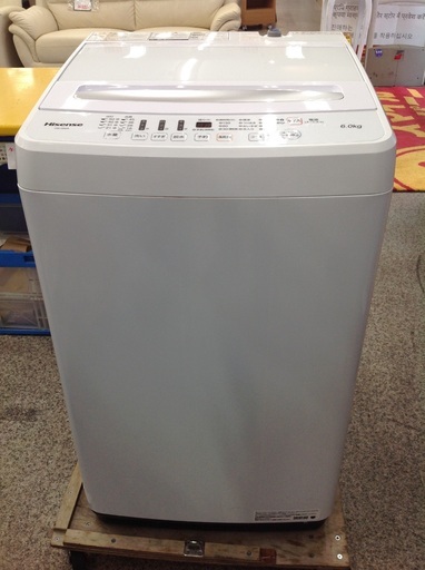 【最短即日配送可能！】6.0kg 全自動洗濯機　Hisense【9651447】