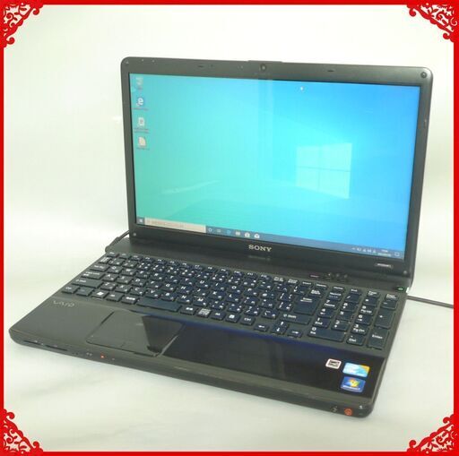 新品SSD-256G ノートパソコン 中古動作良品 15.5型 SONY VPCEB48FJ Core i3 4GB DVDRW 無線 Bluetooth webカメラ Windows10 Office済