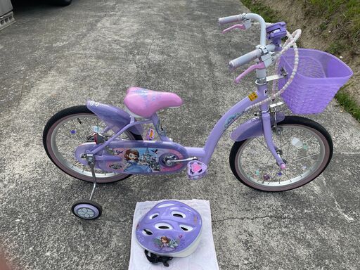 (受け渡し希望者有り）値下げ！女の子向け自転車・ヘルメット