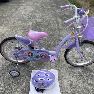 (受け渡し希望者有り）値下げ！女の子向け自転車・ヘルメット