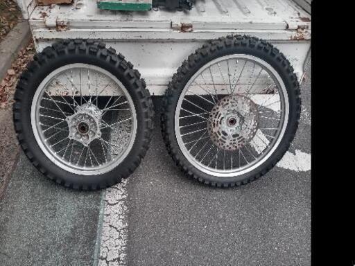 RMX250s　sj13a　前後タイヤ　ホイール　スポーク手組み　ほぼ新品