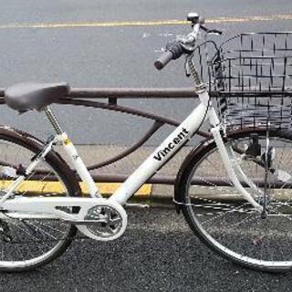 ◆利用少なめ・リユース・リサイクル自転車・27シティ6段ギヤ・白