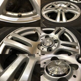 【DUNLOP WINTER MAXX WM02 175/65R15】スタッドレス【Weds JOKER 15インチ 6J4HPCD100+45】バリ溝 スイフト フィット等　(VTH424) クレジットカード QR決済可能