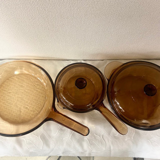 新品【CORNING VISION】 ガラス製調理器具 3点セット