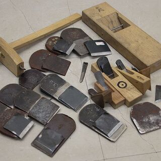 かんな部品まとめて 平鉋 鉋刃 かんな身 裏金 裏刃 かんな台 ミニ