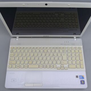 ホワイト色 ノートパソコン 中古良品 15.5型 SONY VPCEB48FJ Core i3 