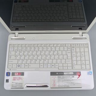 ホワイト色 ノートパソコン 中古良品 15.6型 東芝 T350/34AW Pentium