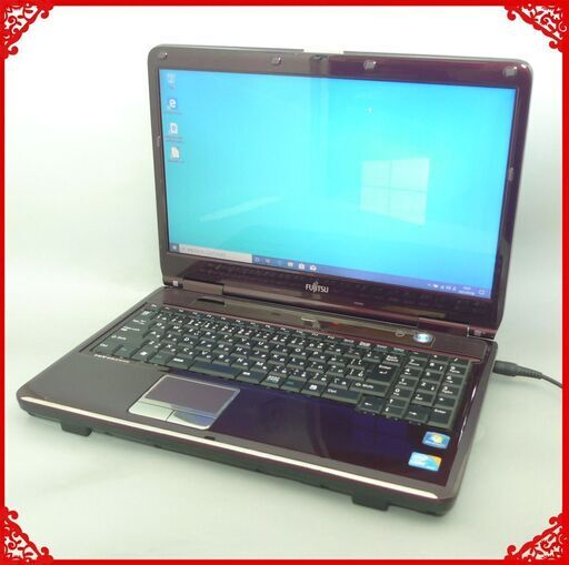 あずき色 初心者向け ノートパソコン 中古動作良品 15.6型 富士通 NF/G50 Core i3 4GB 500G DVDRW 無線 Windows10 Office 即使用可能