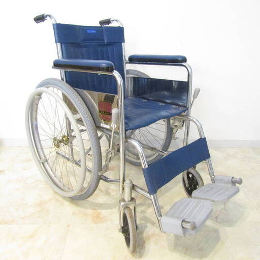 QB5126 カワムラサイクル 車椅子 KR-801 折りたたみ 最大100kg 自走 介護用 福祉 中古