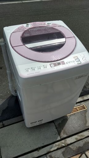 ！！取引決定！！8日13時配達設置☆★☆大型2015年♪8kg♪SHARP洗濯機 ピンク★☆★