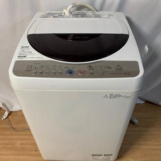 シャープ　6.0kg  洗濯機　