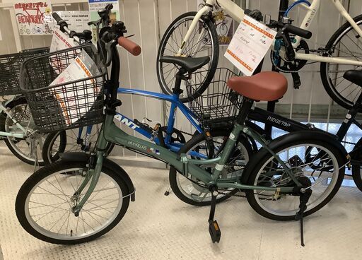 折りたたみ自転車 MYPALLAS メタルグリーン 変速付 20インチ【ユーズドユーズ名古屋天白店】 J923